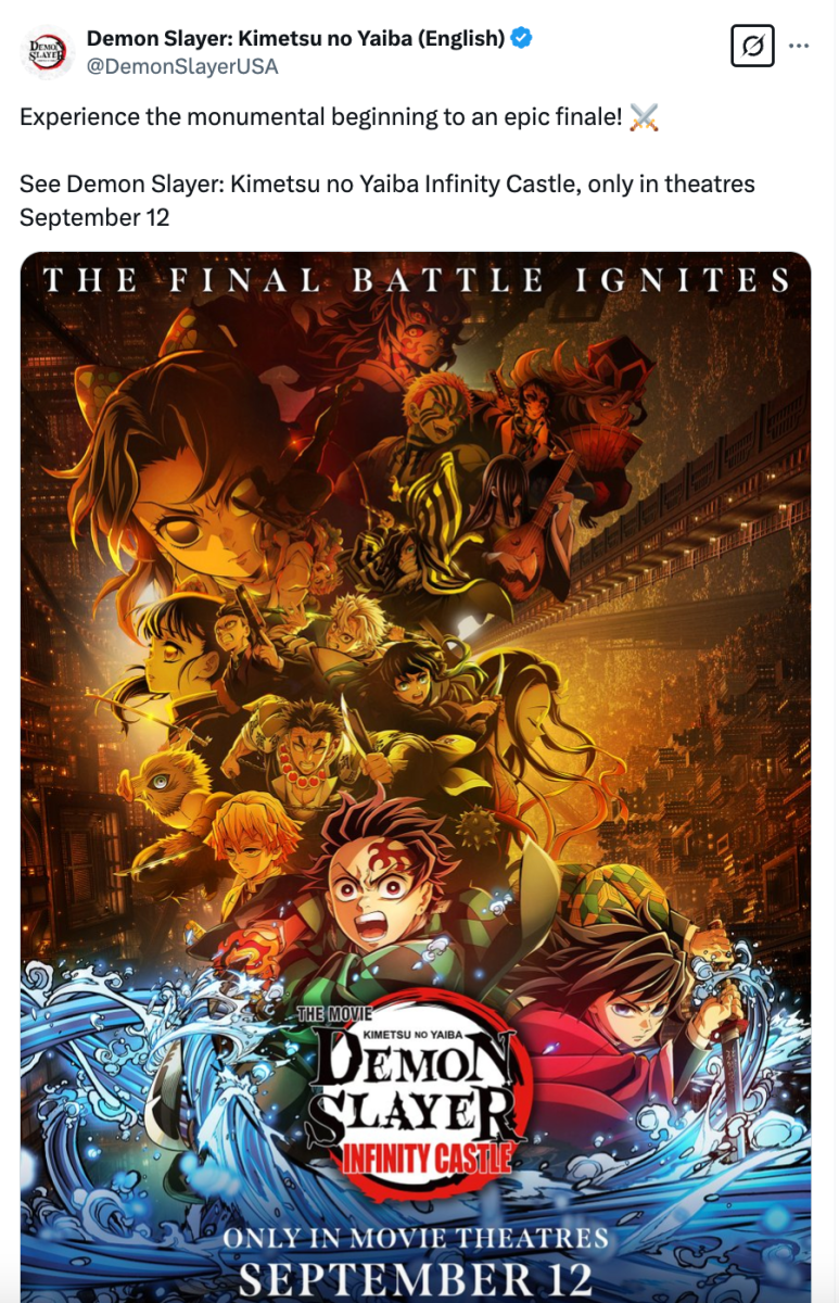 X post from Demon Slayer's official account